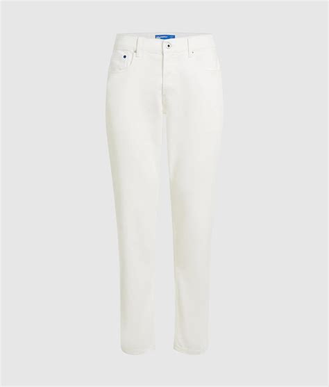 White tapered jeans | White Denim | Men | KARL LAGERFELD