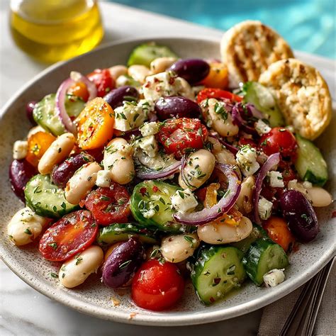 Greek Bean Salad with Lemon Marinated Beans – Fork Tide