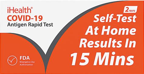 iHealth COVID 19 At Home Antigen Rapid Tests 6 316 x 3 14 Case Of 180 ...