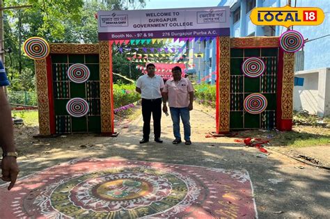 নানান নকশার সাজিয়ে তোলা হয়েছে মডেল বুথগুলো | Lok sabha election 2024 ...