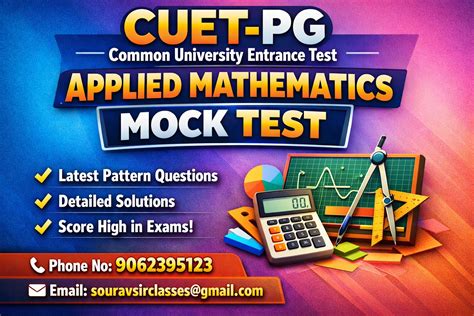CUET PG Applied Mathematics Mock Test – Practice Questions, Detailed Solutions & Exam ...