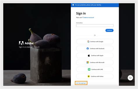 Reset your Adobe password