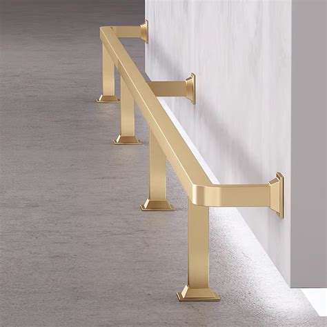 Industrial Bar Foot Rest Under Desk Square Tubing, Bar Foot Rail Kit Undercounter Mount Hardware ...