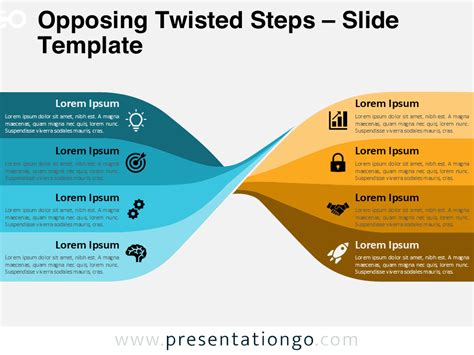 Opposing Twisted Steps for PowerPoint and Google Slides