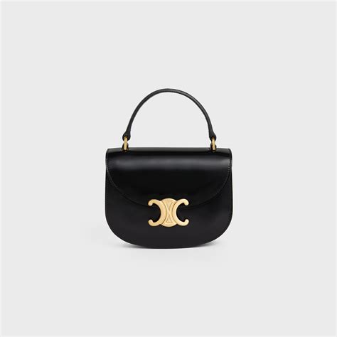 MINI BESACE CLEA IN SHINY CALFSKIN - BLACK | CELINE