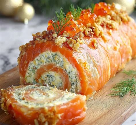 Smoked Salmon Cream Cheese Log with Lemon and Dill (Easy No-Bake ...