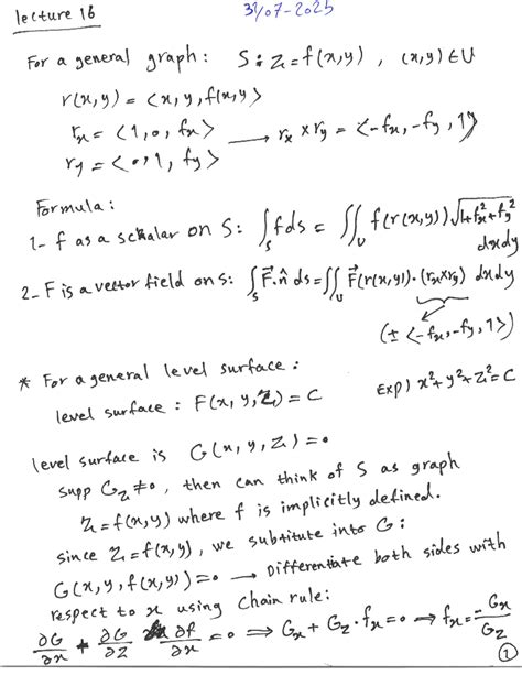 Lecture 16: Divergence Theorem and Vector Fields in General Graphs ...