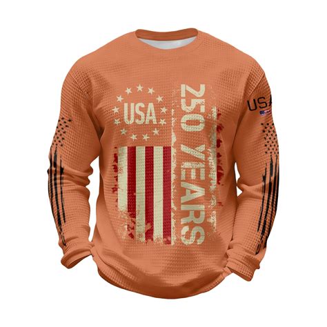 Dwelliawo Men's Sweatshirt United States 250 Years American Flag ...