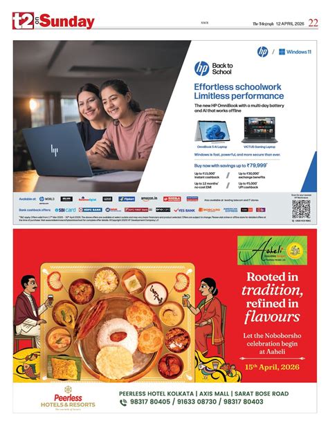 Telegraph India Epaper - Calcutta Edition, Sunday, 12 Apr, 2026 | T2 ...