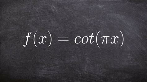 Learn to graph the cotangent function with a change in period