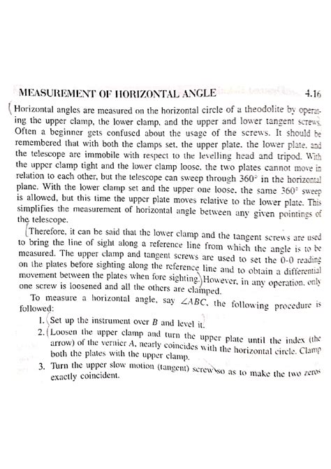 Measurement of Horizontal and Vertical Angles - MOD2 Survey - Studocu