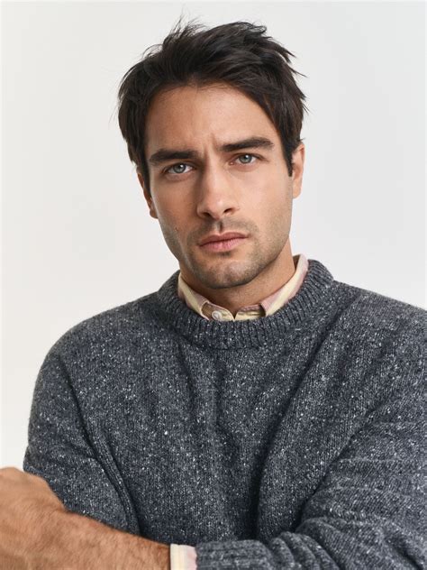 Buy GANT Grey Wool Blend Neppy Crew Neck Knit Jumper from Next India