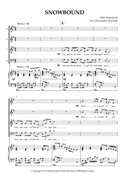 Snowbound (arr. Christopher Wormald) von Genesis Noten zum Chor SATB ...
