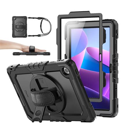 SEYMAC Lenovo Tab M10 10.1-Inch (2025) Rugged Case with Adjustable Hand ...