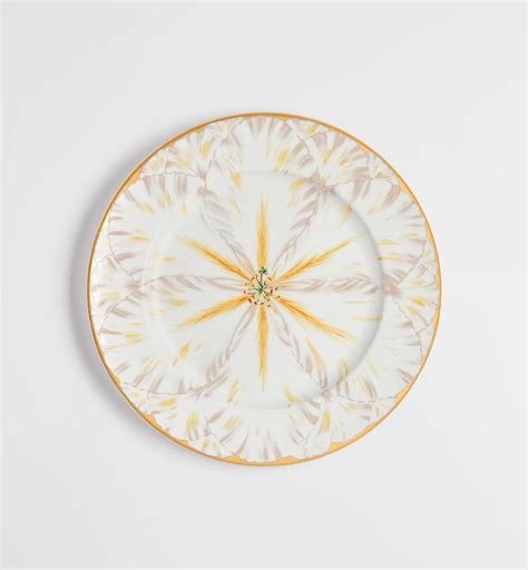 Dinner Plate Limoges Porcelain with Gray and 24-Carat Gold Champs de ...