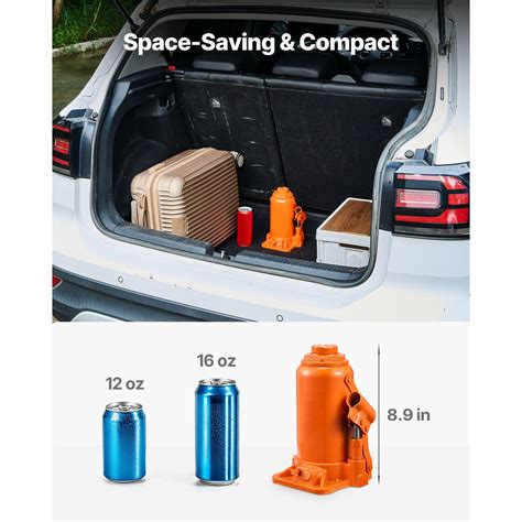 Uimoso Hydraulic Bottle Jack 20 Ton (44092 lbs) High Lift for Vehicle Repairs