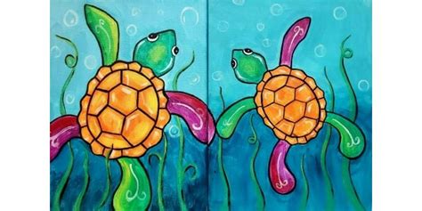 Family Paint - "Turtles" (Mommy/Daddy and Me Class), Sip & Paint ...