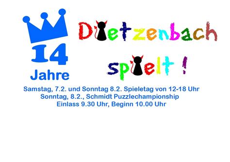 14 Jahre -Dietzenbach spielt!- Jubiläumswochenende, Am Steinberg 88+90 ...