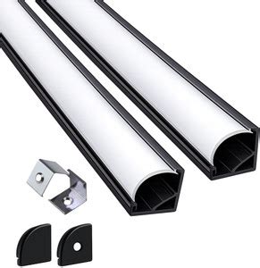 AluBrightline AL-CORNER 16x16 (1meter) Black Led Profile Channel-PK2 0 ...