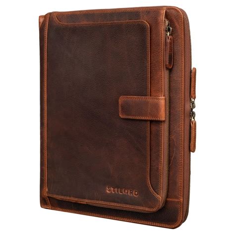 Stilord Colby Leather Document Holder A4 Conference Folder Vintage ...