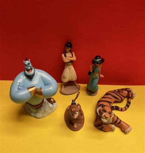 Disney Store Aladdin PVC Figure - Rajah and Abu Tiger Monkey Jasmine ...