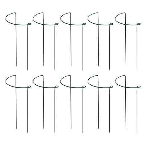 10-Pack Semi-Circular Metal Plant Supports for Peonies, Roses ...