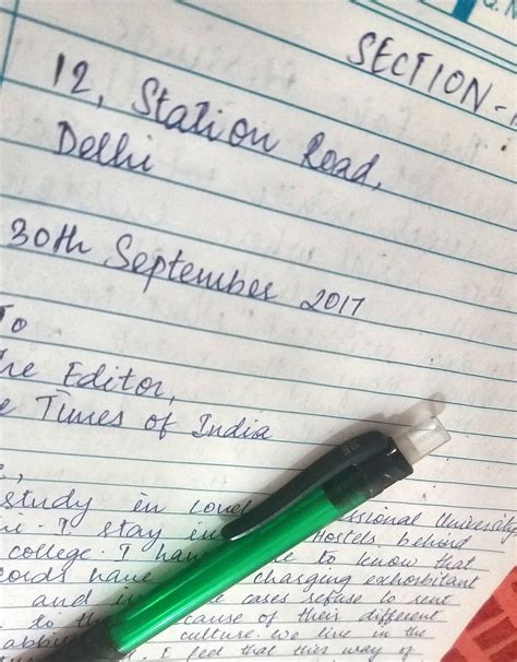 Formal Letter Writing Examples For Class 12 - Free Printable Download