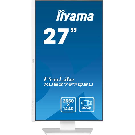 Monitor LED 27" iiyama ProLite XUB2797QSU-W2 IPS WQHD 100Hz 1ms, alb - eMAG.ro