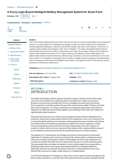 A Fuzzy Logic-Based Intelligent Battery Management System for Smart ...
