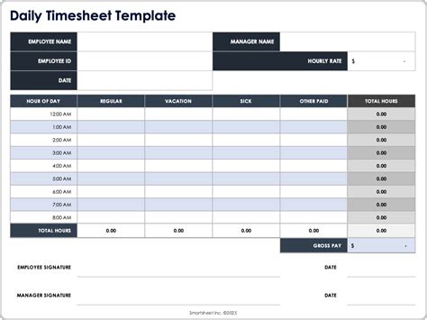 Free Excel Timesheet Templates
