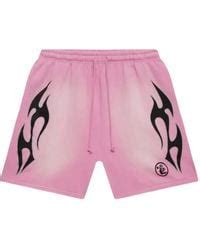 HELLSTAR Flame Shorts in Purple for Men | Lyst UK