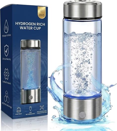 Hydrogen Water Bottle Portable And Rechargeable Molecular Hydrogen ...