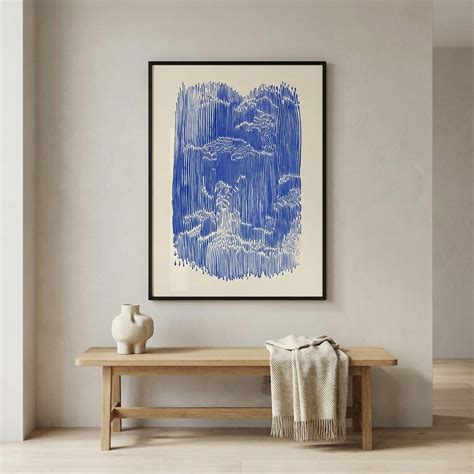 No.201 | Abstract Line Art Print | Organic Linear Pattern | Modern Wall ...