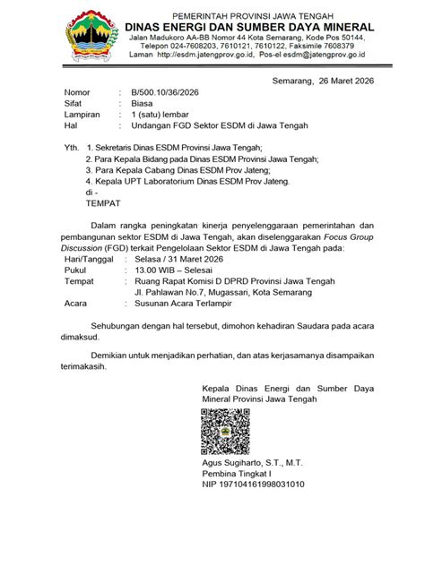 Undangan Internal FGD 31 Maret 2026 | PDF