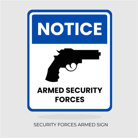 Free Security Forces Armed Sign Clip Art Template to Edit Online