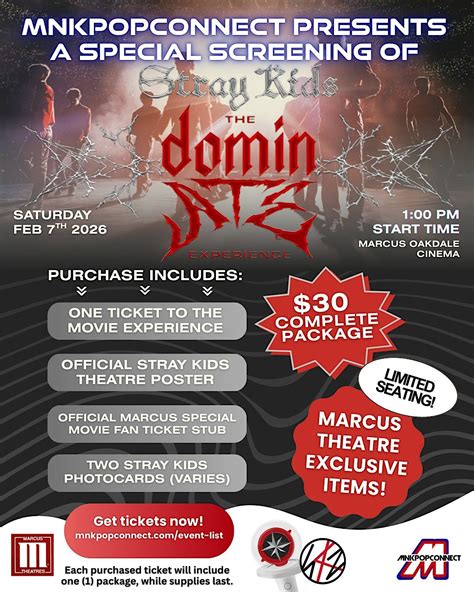 Stray Kids K-pop Dominate Movie by MNKPOPCONNECT, Marcus Oakdale Cinema ...