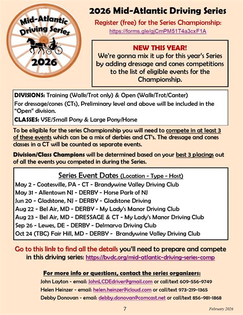 ANNOUNCING: The 2026... - Brandywine Valley Driving Club | Facebook