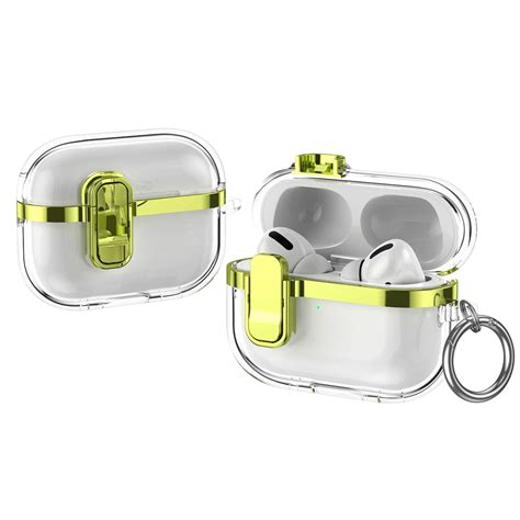Dteck for Apple AirPods Pro Case (2019), Shockproof Case Clear Plating ...