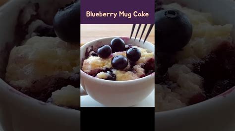 Eggless blueberry muffin in a mug #mugcake