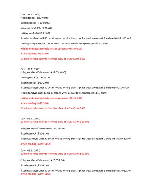 Ielts Plan | PDF | Vocabulary | Learning To Read