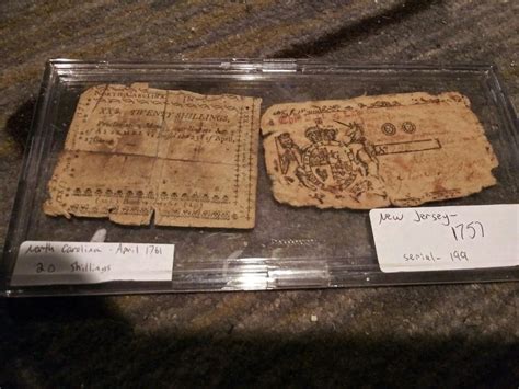 Colonial Currency. North Carolina 1761. 20 Shillings. New Jersey 1757 ...