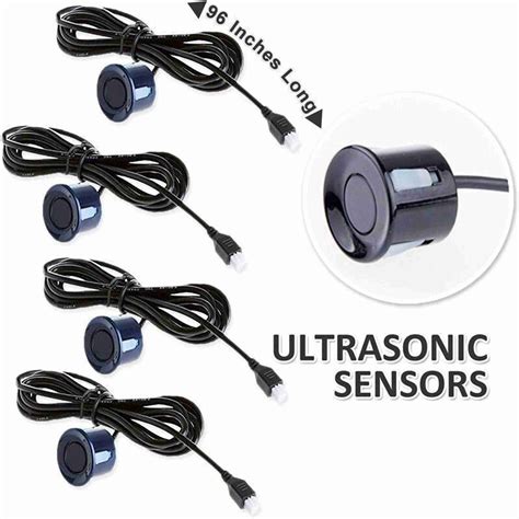 MOTOROYS Universal 4 Sensors kit Parking sensors Buzzer Radar Display ...