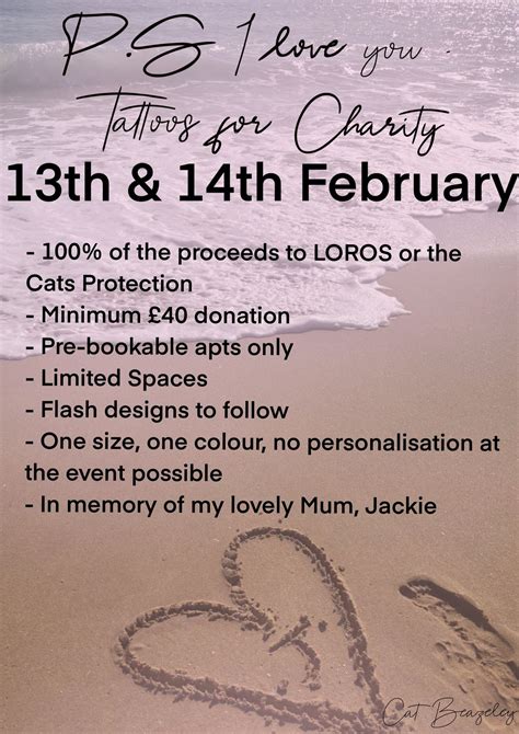 PS I love you - tattoos for charity, Broughton Astley Leics, 13 ...