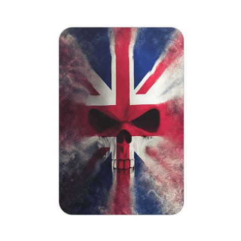 Skull Face Union Jack Uk Flag Acrylic Fridge Magnets Decorative ...
