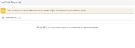 Barnard College Sophomore Year: How to get your unofficial transcript