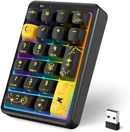 Amazon.com: Wireless Number Pad, BT 5.0 Mechanical Number Keypad for ...