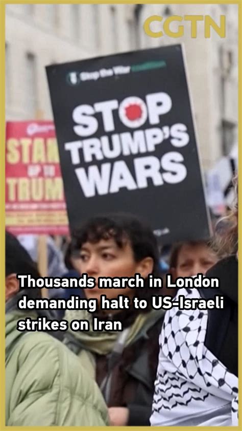 Thousands march in London demanding halt to US-Israeli strikes on Iran ...