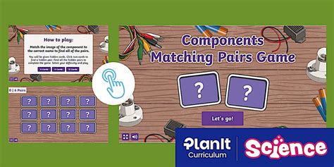 Components Matching Pairs Game