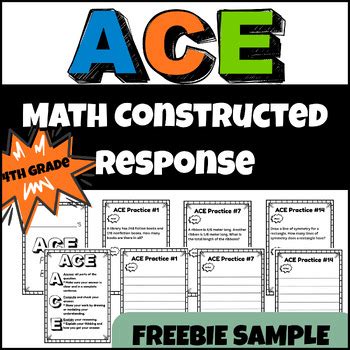 4th Grade Math Constructed Response-IAR Aligned Test Prep (ACE Strategy)
