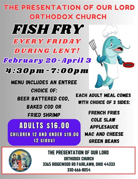 Fish Fry 2026, 3365 Ridgewood Rd, Fairlawn, OH, Copley, 20 February ...